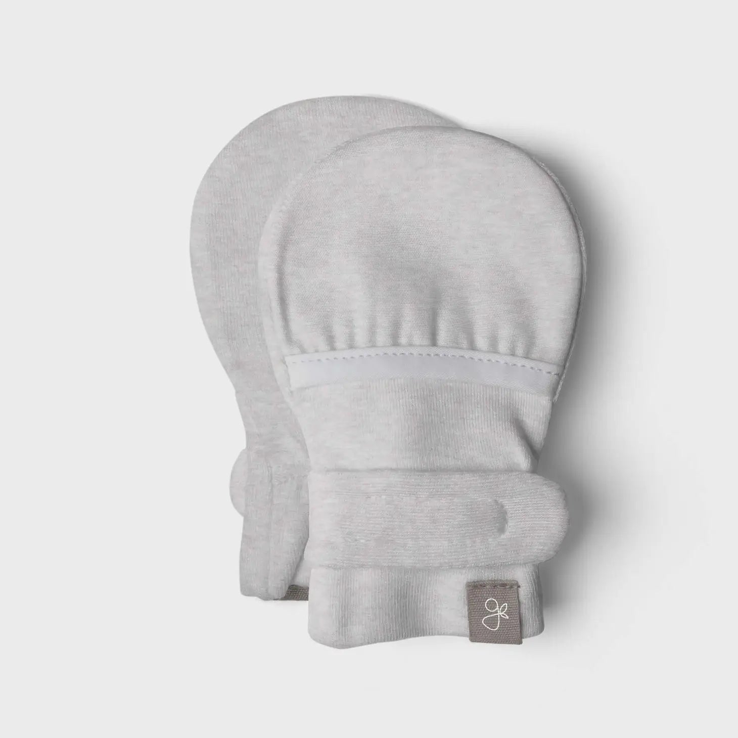 goumikids Bamboo Organic Cotton Stay-On Mitts / Storm Gray