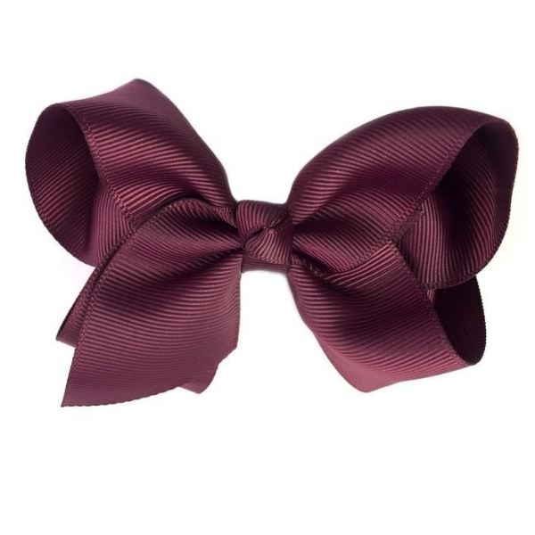 Baby Wisp Americana Bow Pinch Clip / Burgundy