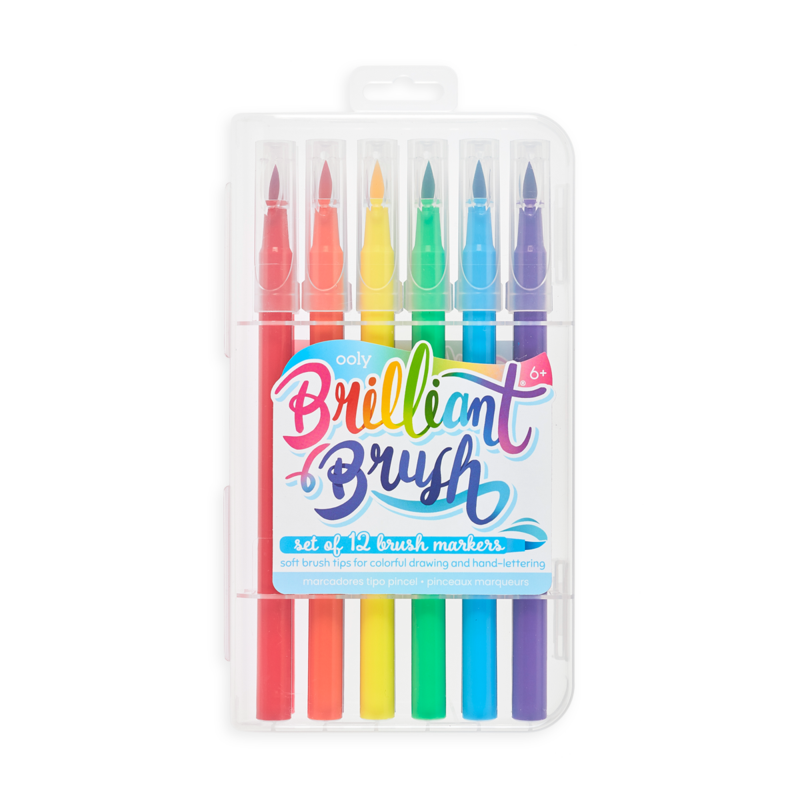 Ooly Brilliant Brush Markers - Set of 12