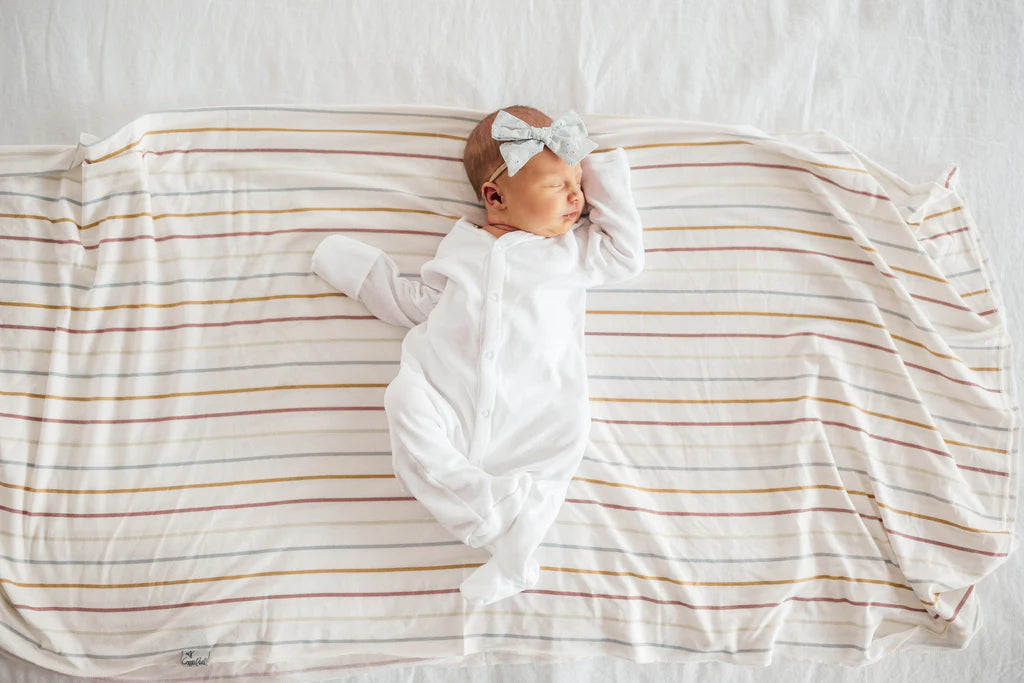 Copper Pearl Knit Swaddle Blanket / Piper