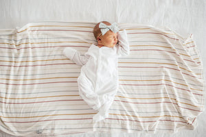Copper Pearl Knit Swaddle Blanket / Piper
