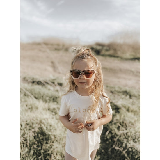 Cat Eye Rectangle Two Tone Sunglasses / Pink Cheetah