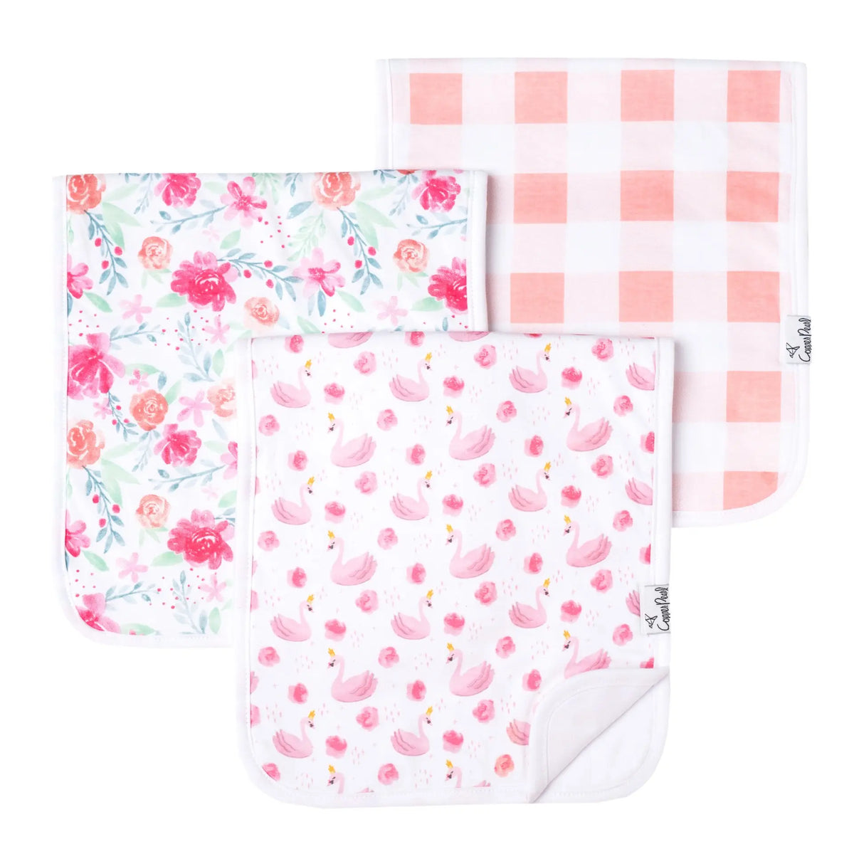 Copper Pearl Premium Burp Cloth Set / June