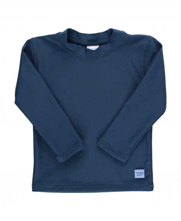 RuggedButts Navy Long Sleeve Rash Guard Swim Top
