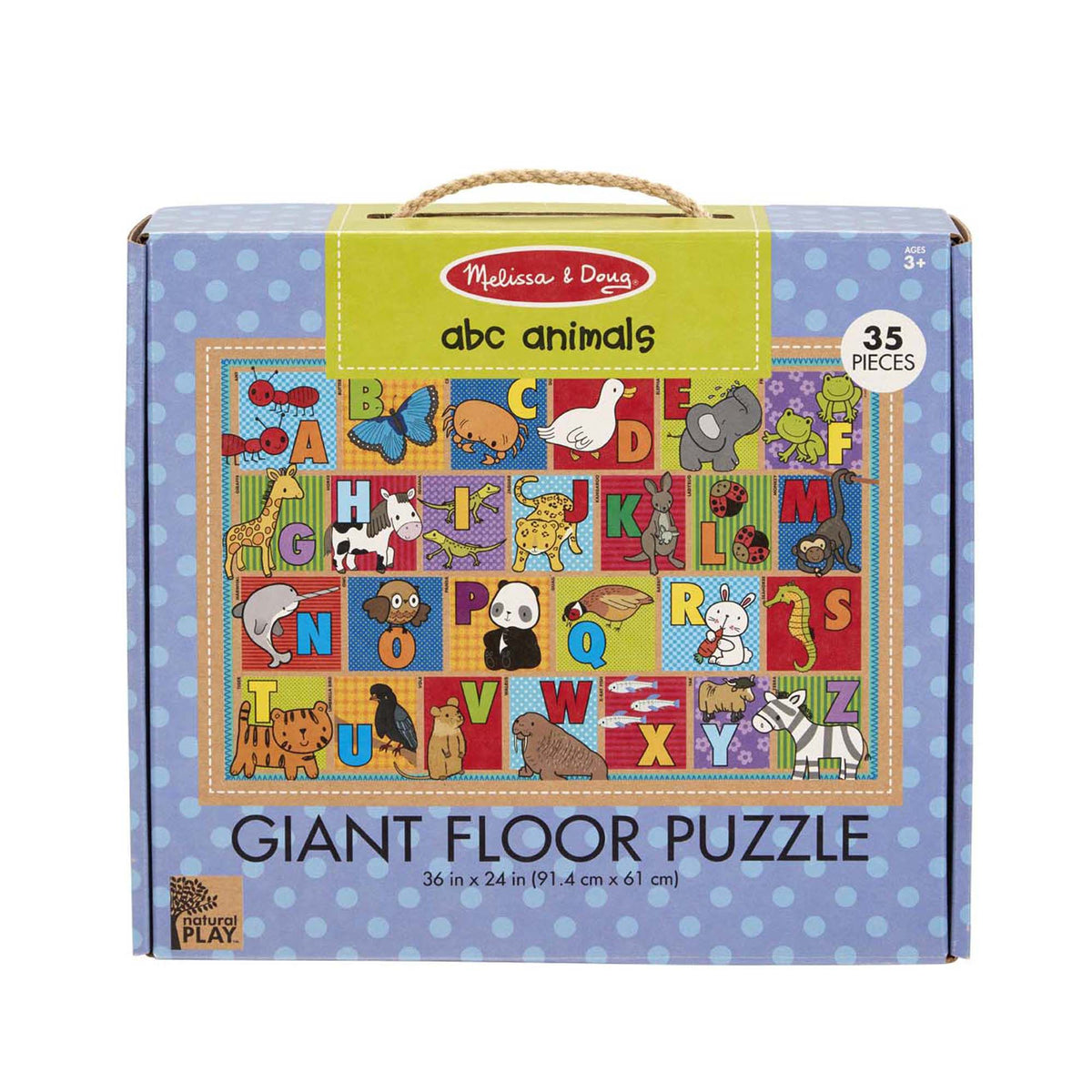 Melissa & Doug Natural Play Giant Floor Puzzle / ABC Animals