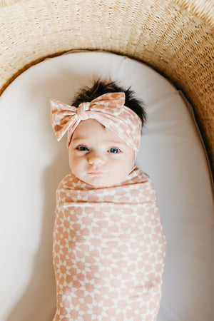 Copper Pearl Knit Swaddle Blanket / Star