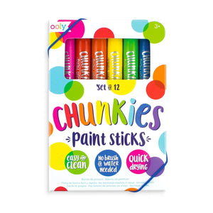 Ooly Chunkies Paint Sticks 12 Pack / Original