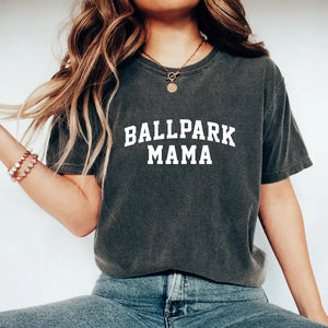 Varsity Ballpark Mama Tee / Garment Dyed Pepper