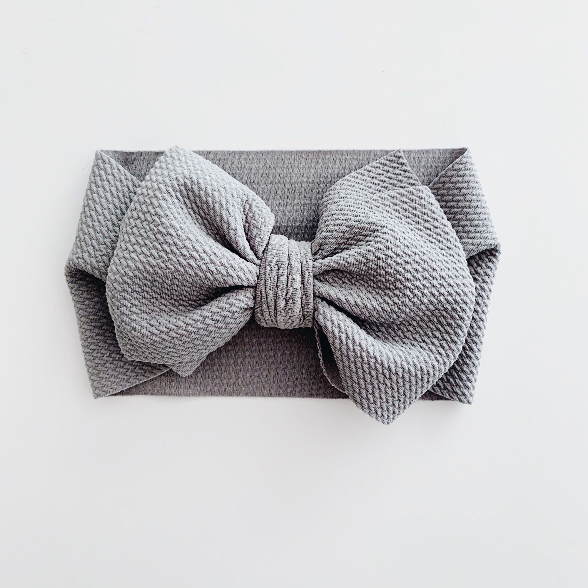 Sugar + Maple Big Bow Headwrap / Silver