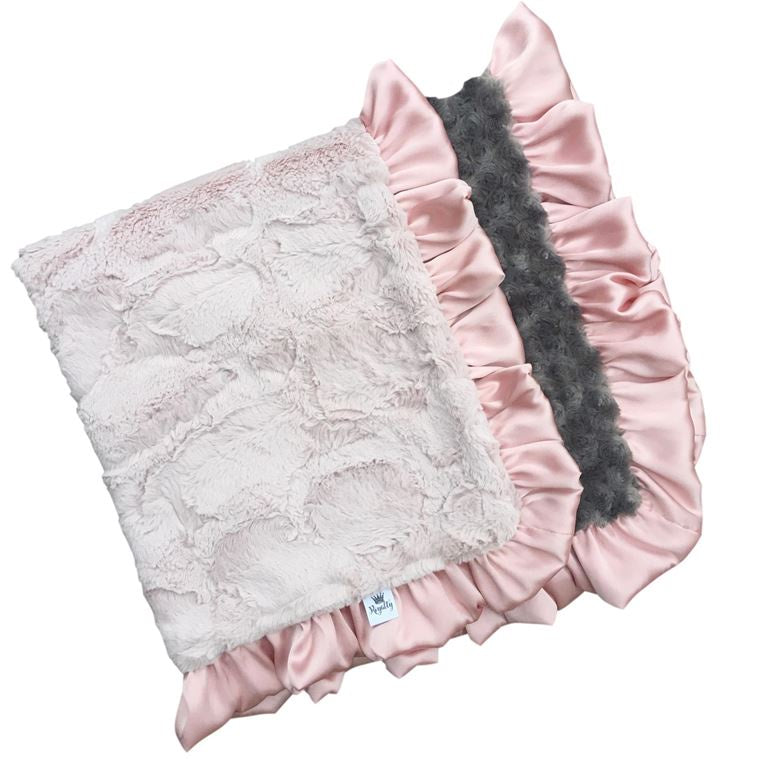Rockin' Royalty Receiving Blanket (34"x 34") / Dusty Rose