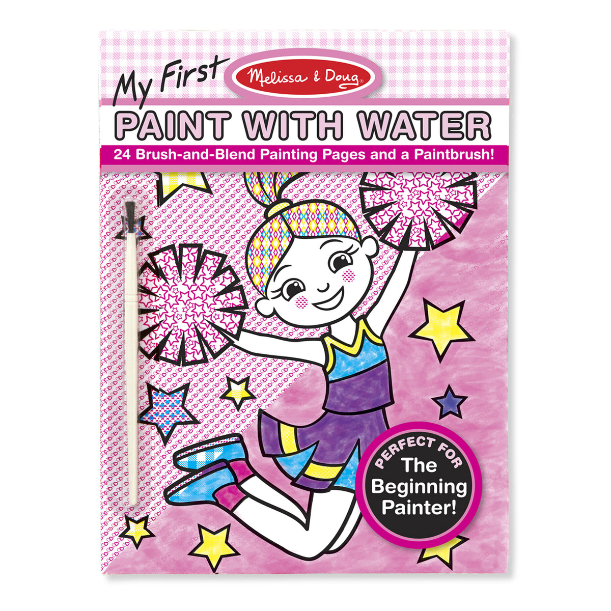 Melissa & Doug My First Paint with Water Art Pad / Cheerleaders, Flowers, Fairies and More