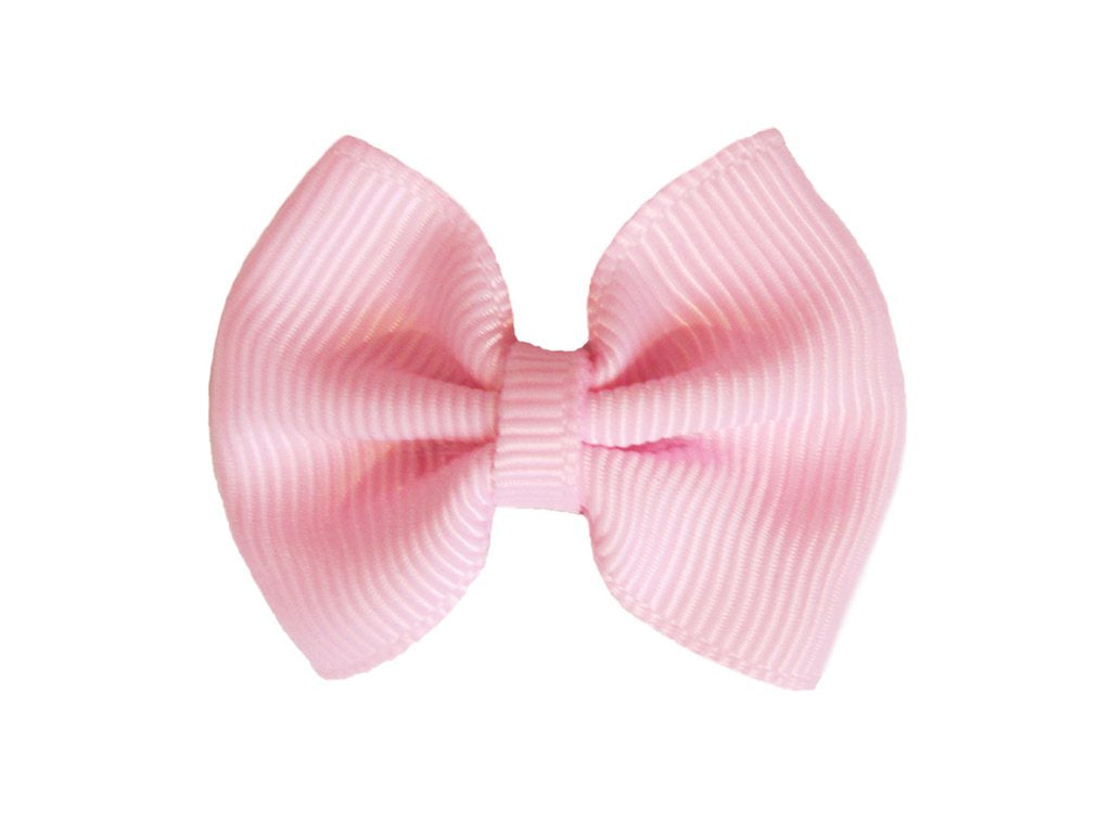 Baby Wisp Mini Latch Wisp Clip - Classic Bow / Light Pink