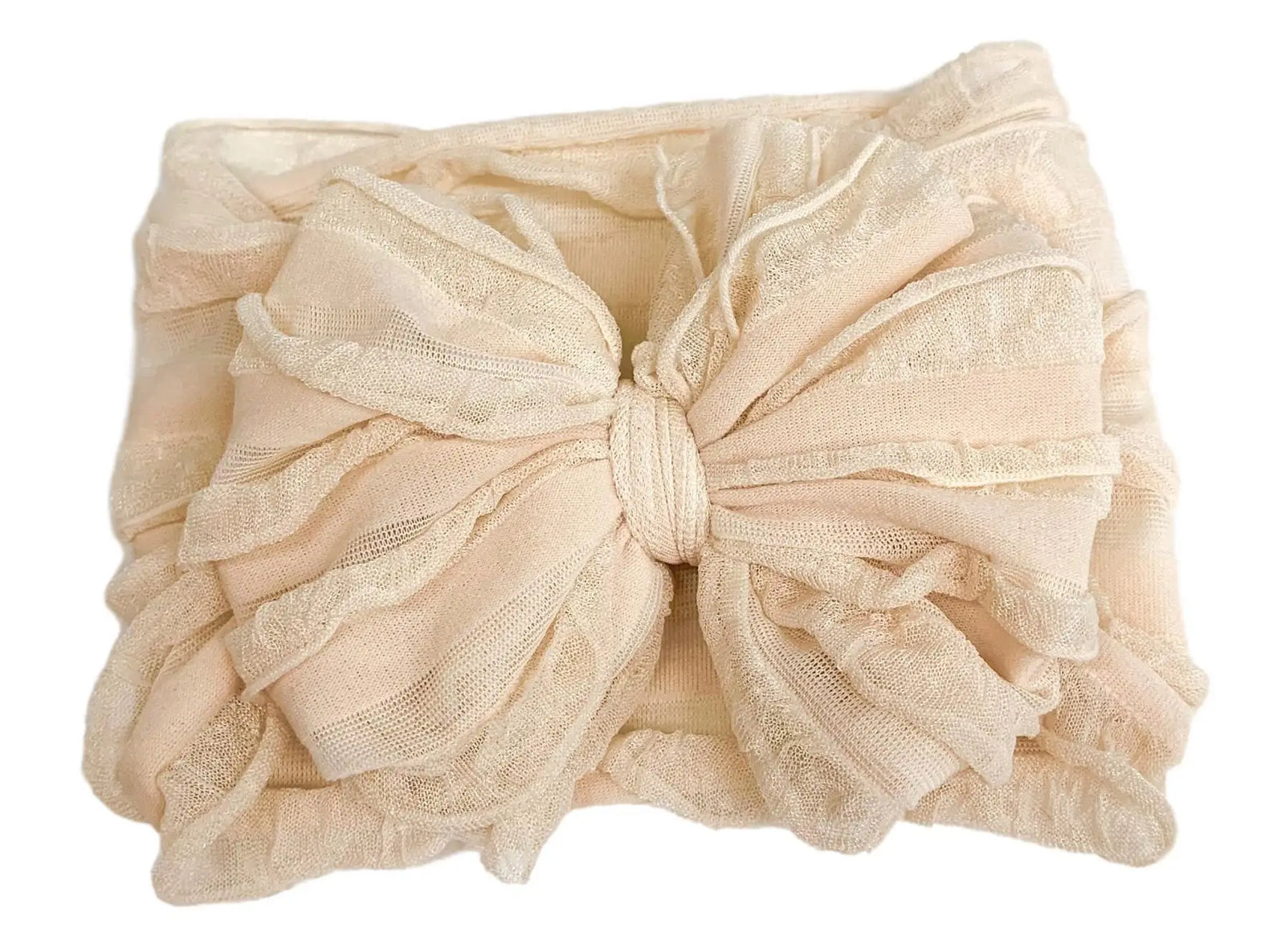 Ruffle Headband - Sugar Cookie