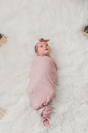 Copper Pearl Knit Swaddle Blanket / Maeve