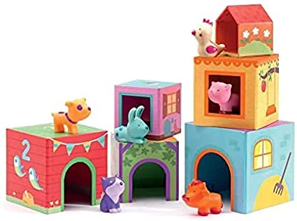 Djeco Topanifarm Nest and Stack Blocks Set