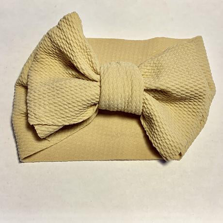 Sugar + Maple Big Bow Headwrap / Natural