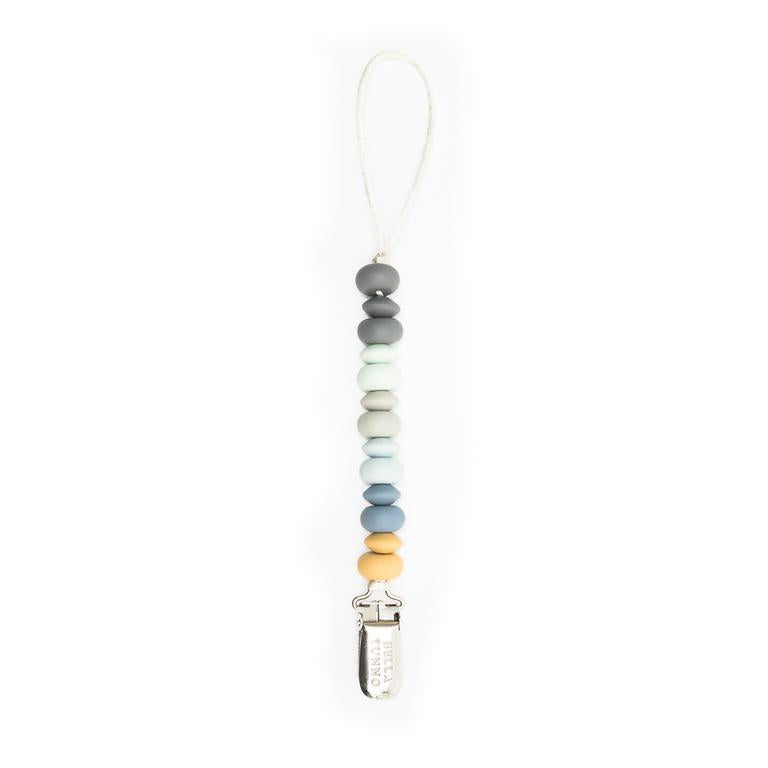 Bella Tunno Silicone Pacifier Clip / Soft Neutrals Multi