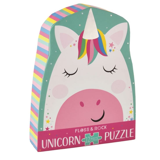 Floss & Rock Shaped Jigsaw Unicorn Puzzle - 12 Piece