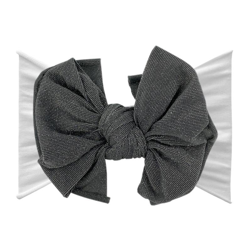 Baby Bling Metallic FAB-BOW-LOUS Headband / Silver