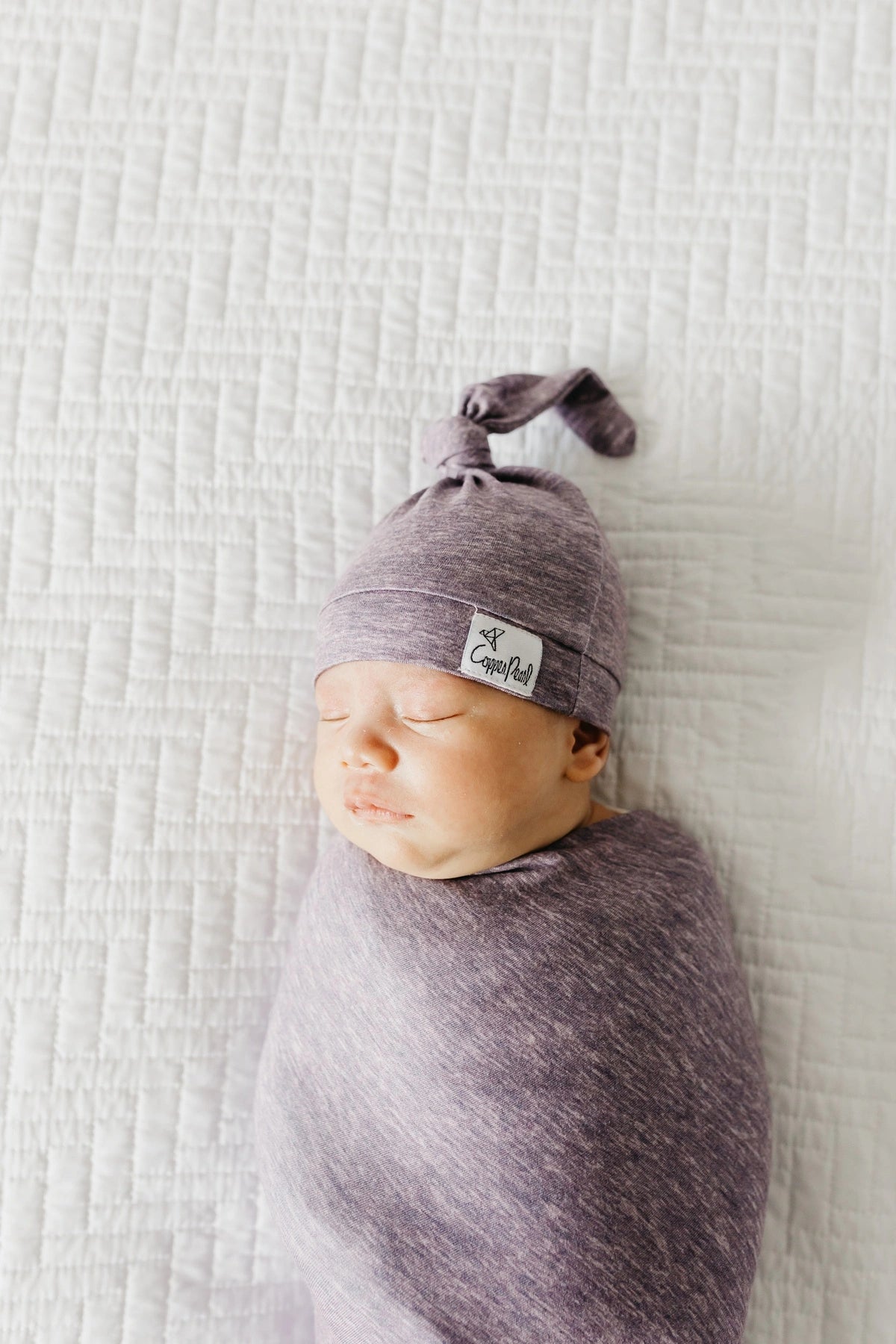 Copper Pearl Knit Swaddle Blanket / Violet