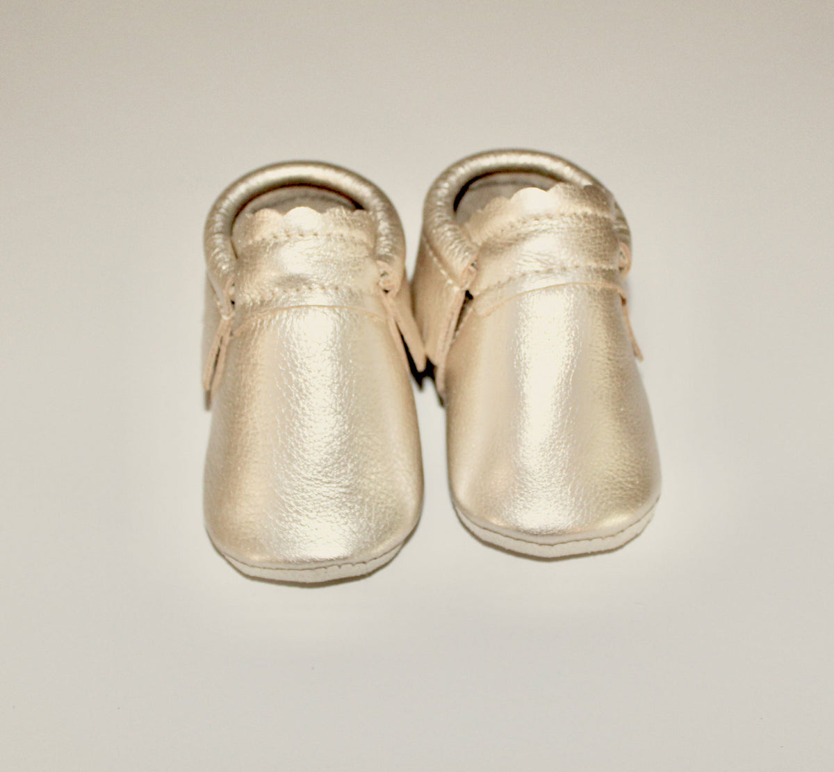 MishMoccs Leather Moccs / Champagne Metallic