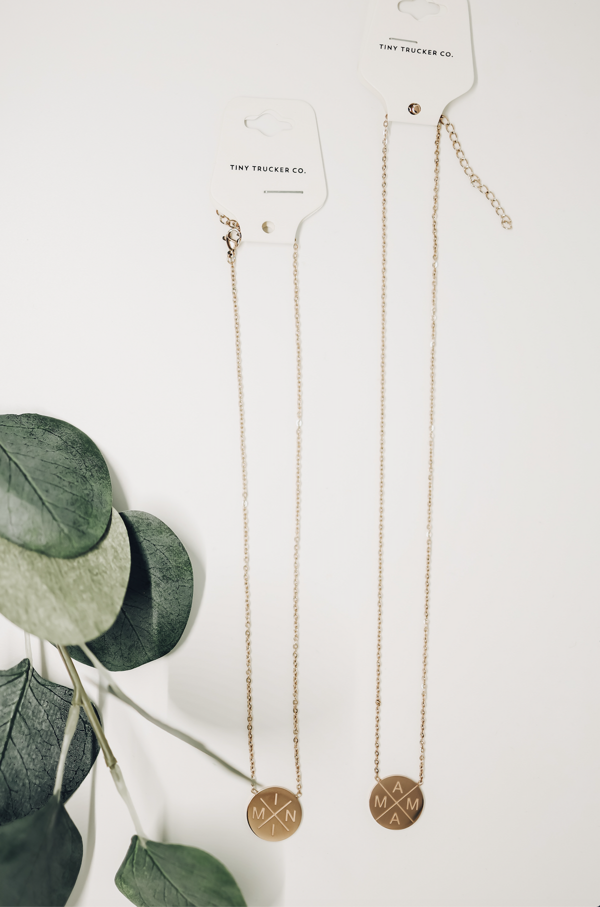 Mini & Mama X Necklace Set / Rose Gold