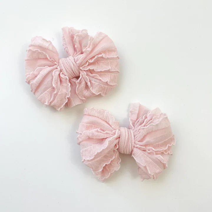 Ruffle Hair Clip Set