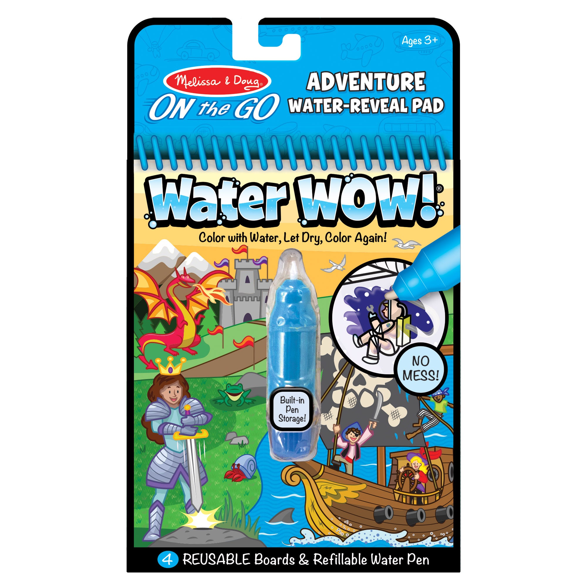 Melissa & Doug Water Wow! Wacky Animals Water Reveal Pad Travel Activity