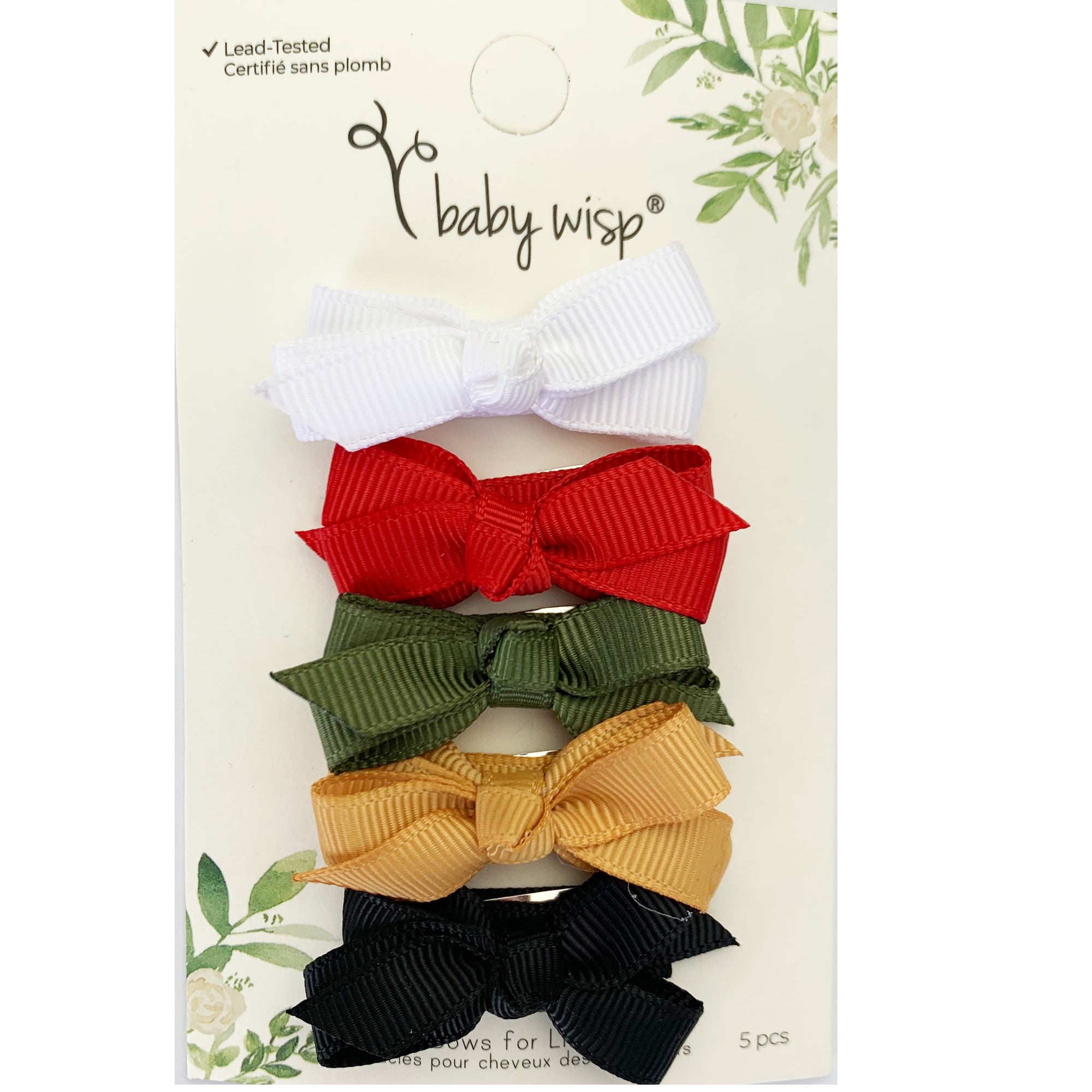 Baby Wisp Chelsea Snap Clip Bow Set / Elf***