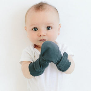 goumikids Bamboo Organic Cotton Stay-On Mitts / Midnight