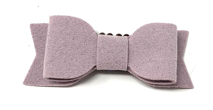 Baby Wisp Billie Jean Faux Suede Medium Wisp Clip Bow / Lavender