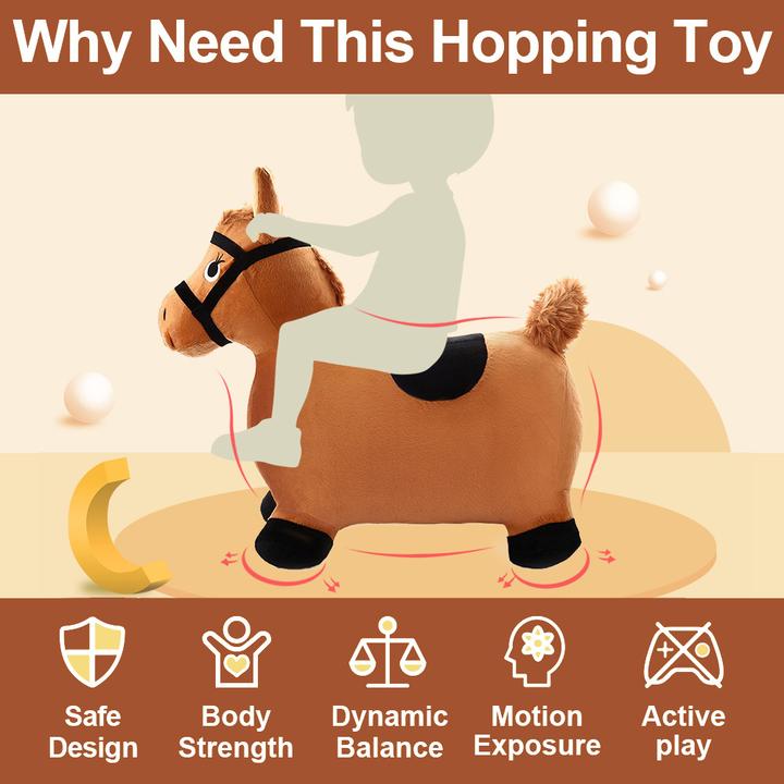 Bouncy Pals Bouncy Brown Horse Ride On Toy