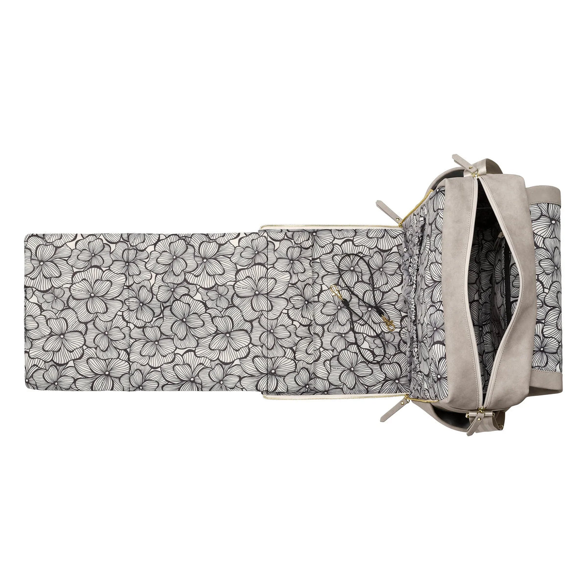 Petunia Pickle Bottom Matte Leatherette Boxy Backpack / Grey