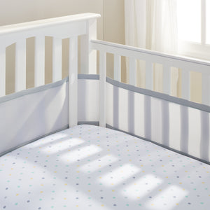 BreathableBaby Classic Breathable Mesh Crib Liner / Gray