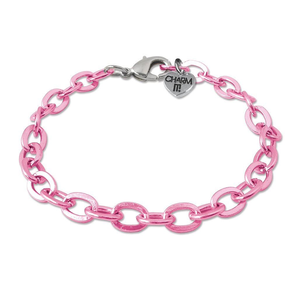 Charm It! Pink Chain Link Bracelet