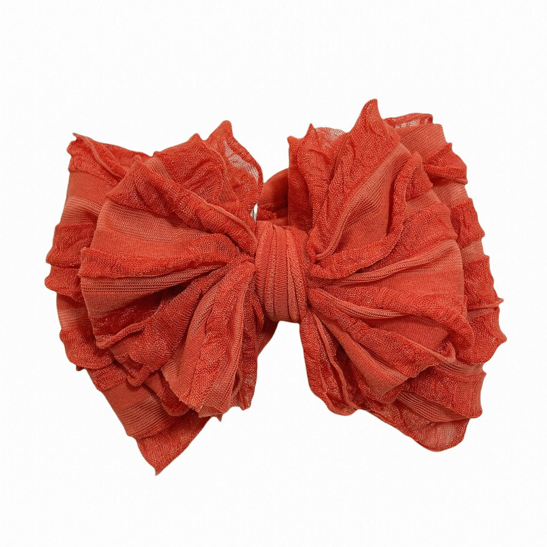 Ruffle Headband - Burnt Orange