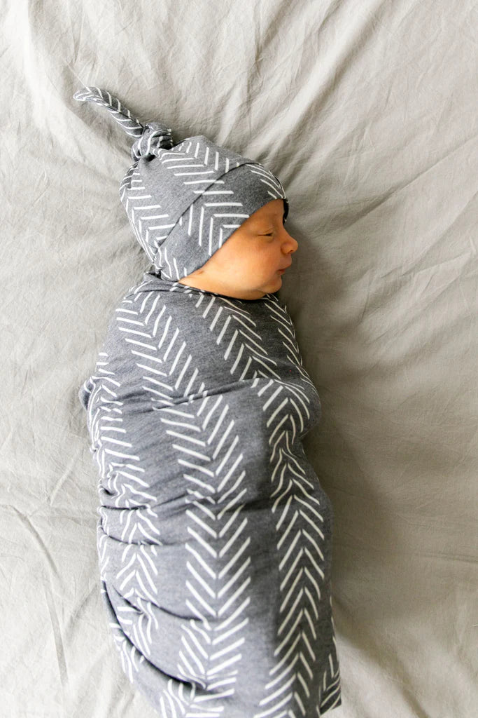 Copper Pearl Knit Swaddle Blanket / Canyon