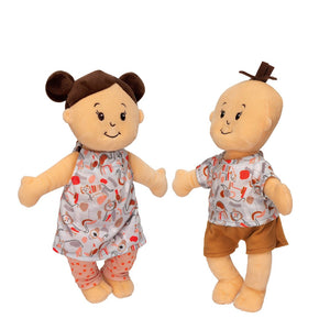 Wee Baby Stella Doll Twins Peach With Brown Hair
