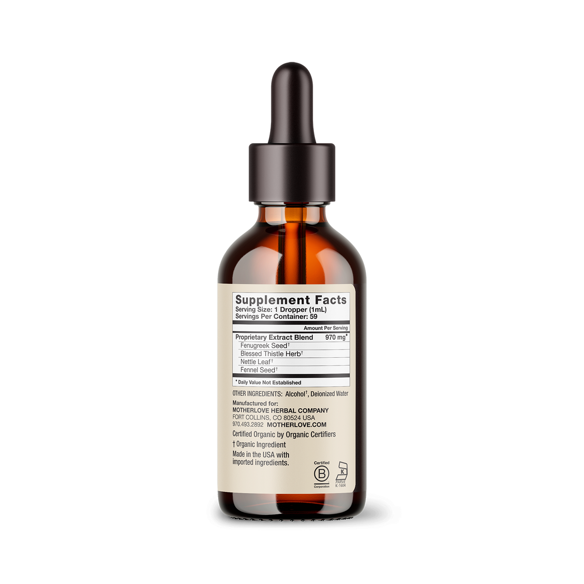 Motherlove Breastfeeding More Milk Plus Traditional Tincture
