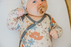 Copper Pearl Newborn Knotted Gown / Eden