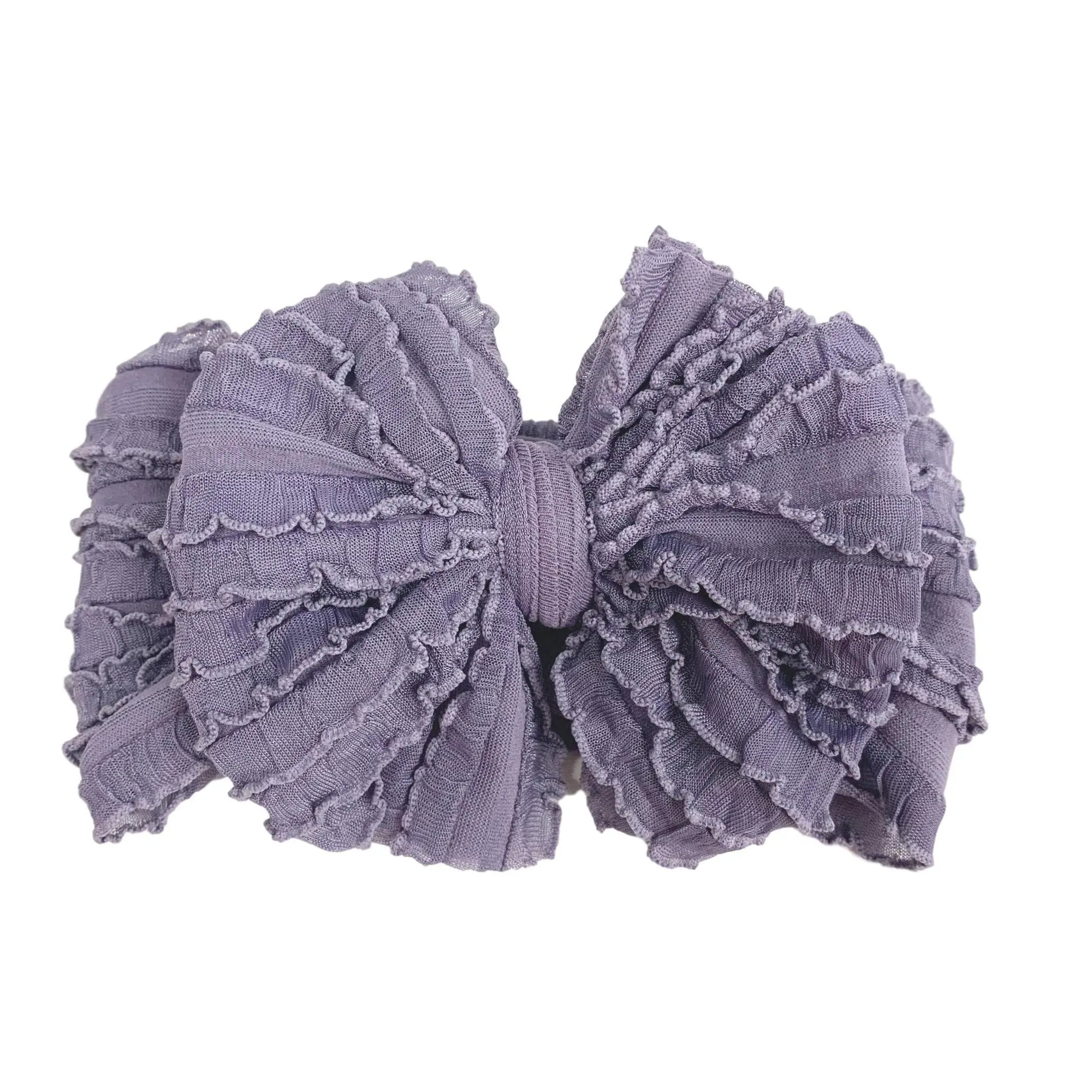 Ruffle Headband - Steel Lavender Mini