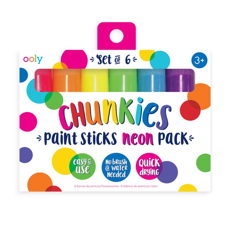 Ooly Chunkies Paint Sticks 6 Pack / Neon