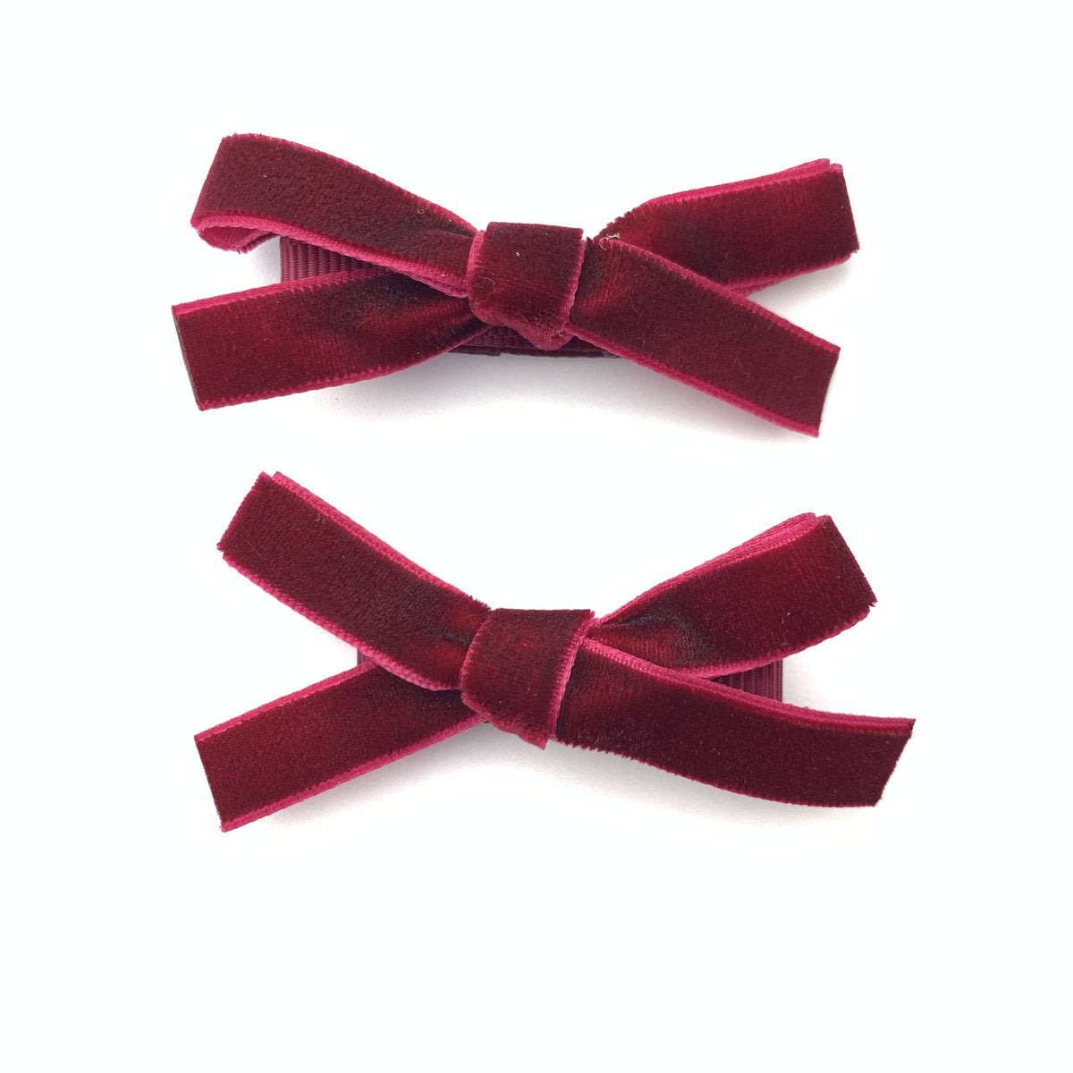 Baby Wisp Velvet Pigtail Set / Bordeaux