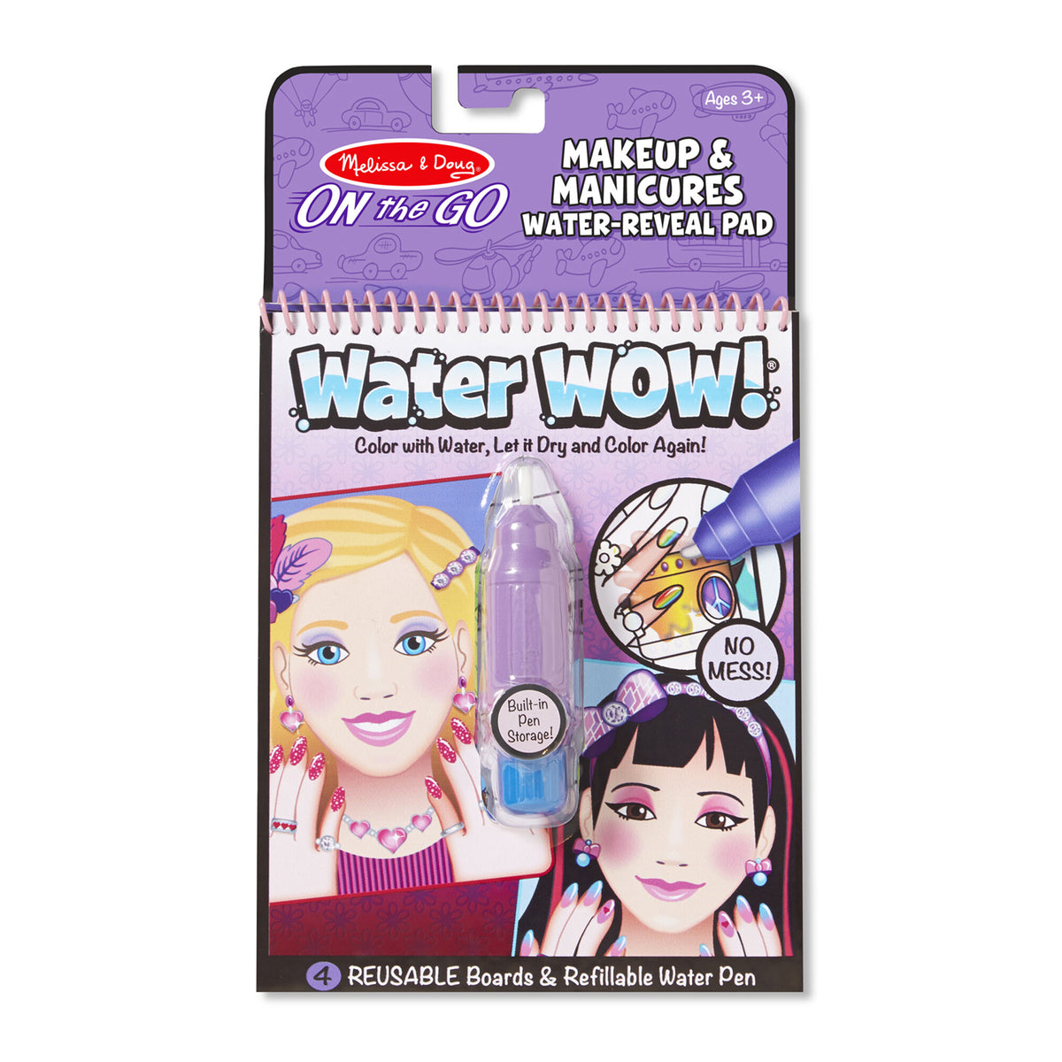Melissa & Doug Water Wow! On The Go Water-Reveal Pad / Makeup & Manicures