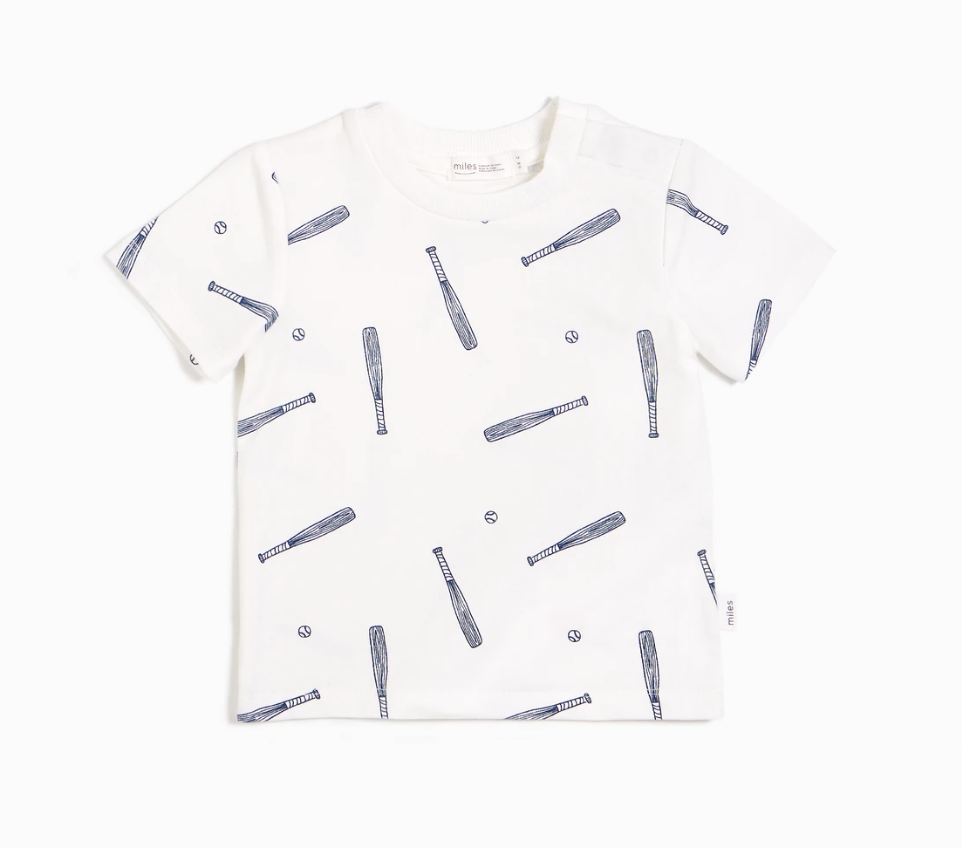 Miles Batter Print Navy T-Shirt*** - 3 Months