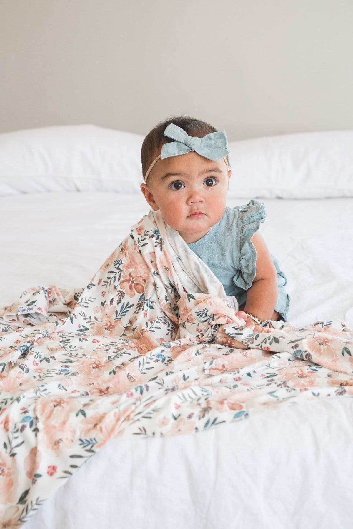 Copper Pearl Knit Swaddle Blanket / Autumn