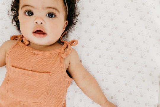 Copper Pearl Premium Knit Fitted Crib Sheet / Shine