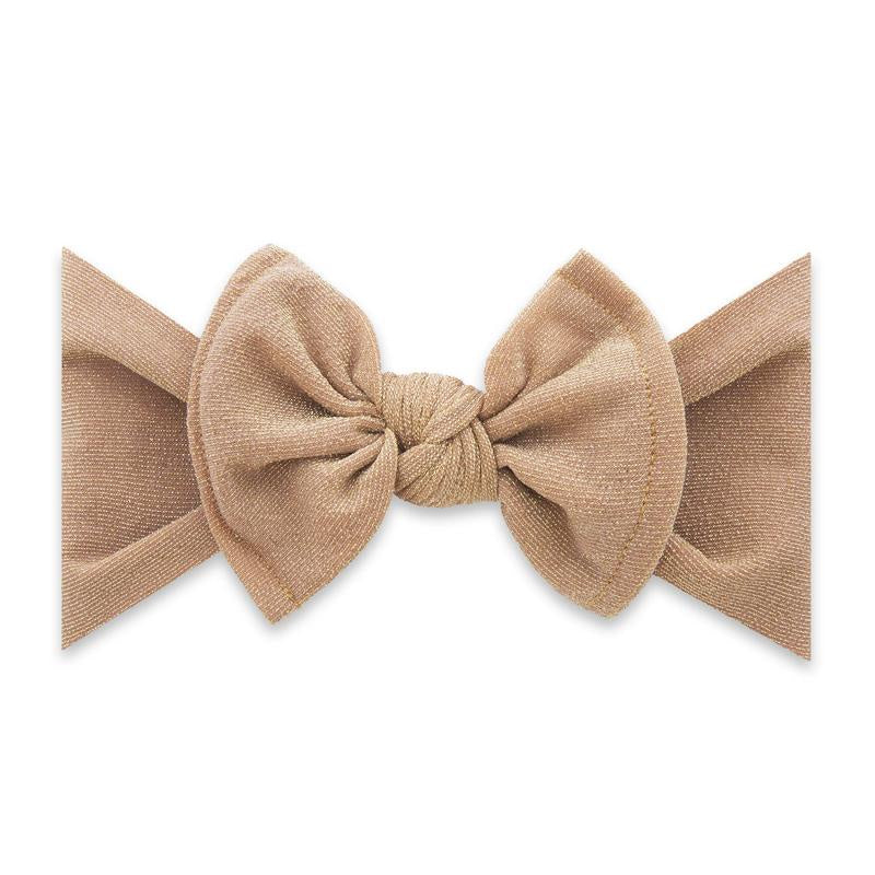 Baby Bling Shimmer Knot Headband / Rose Gold