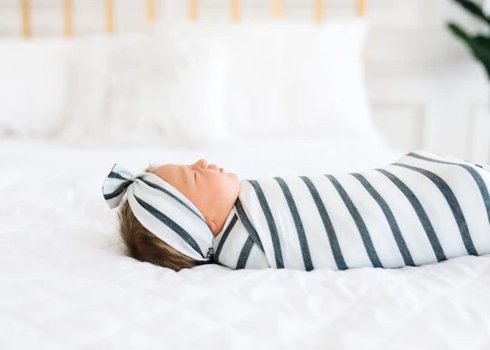 Copper Pearl Knit Headband Bow / City