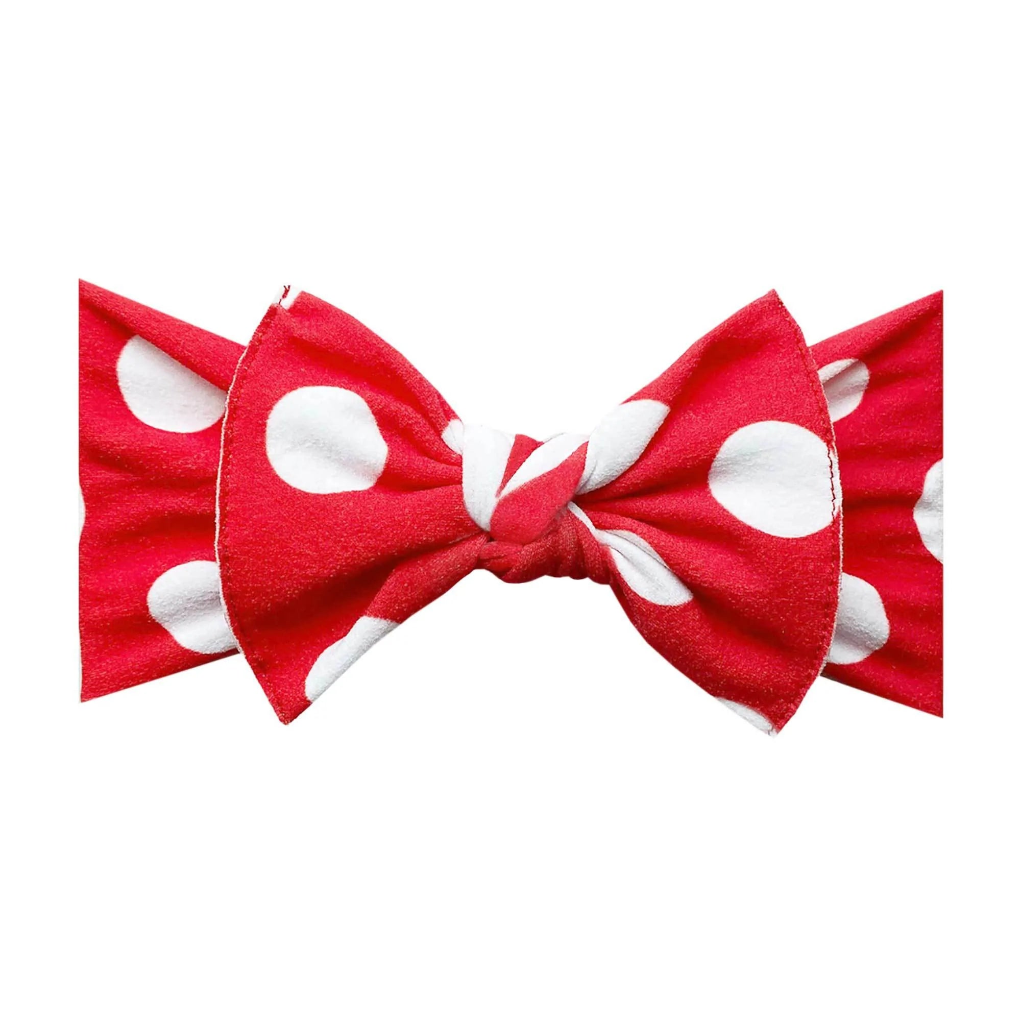 Baby Bling Printed Knot Headband / Red Polka Dot